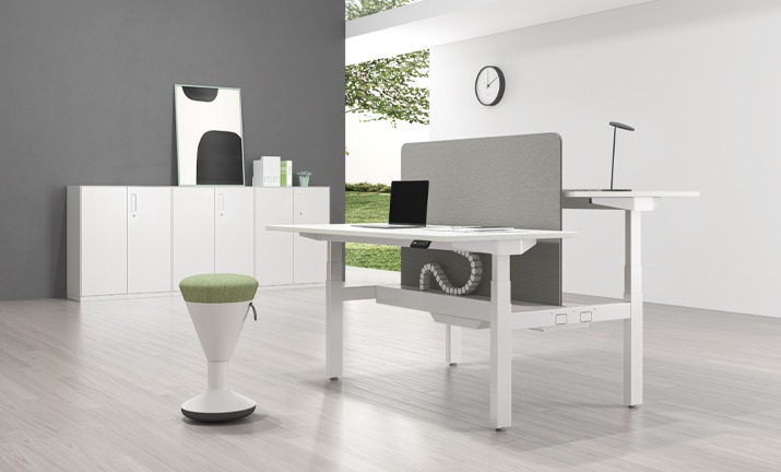 Sunon Dual Motor Height Adjustable Executive Desk Commercial Tier