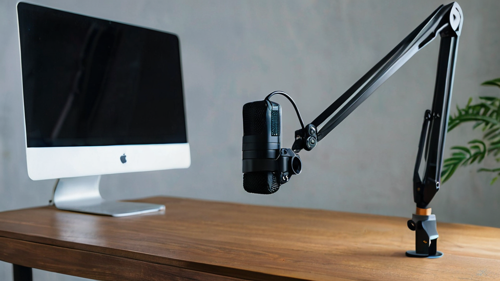 Detail Rekayasa Mekanik dan Desain Ergonomis Panduan Lengkap Low-Profile Microphone Boom Arm 2026: Sains Optimalisasi Bidang Pandang (FOV), Reduksi Ketegangan Leher, & Solusi Audio Setup Minimalis