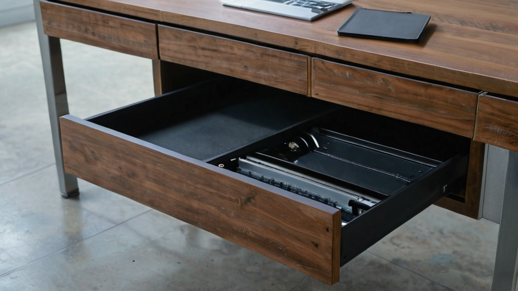Detail Rekayasa Mekanik dan Desain Ergonomis Under-Desk Drawer Modular Slide-Out 2026: Laci Tambahan Meja Kerja Minimalis untuk Manajemen Dokumen & EDC